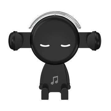 A&R 360度車用出風口手機支架  黑色  1個