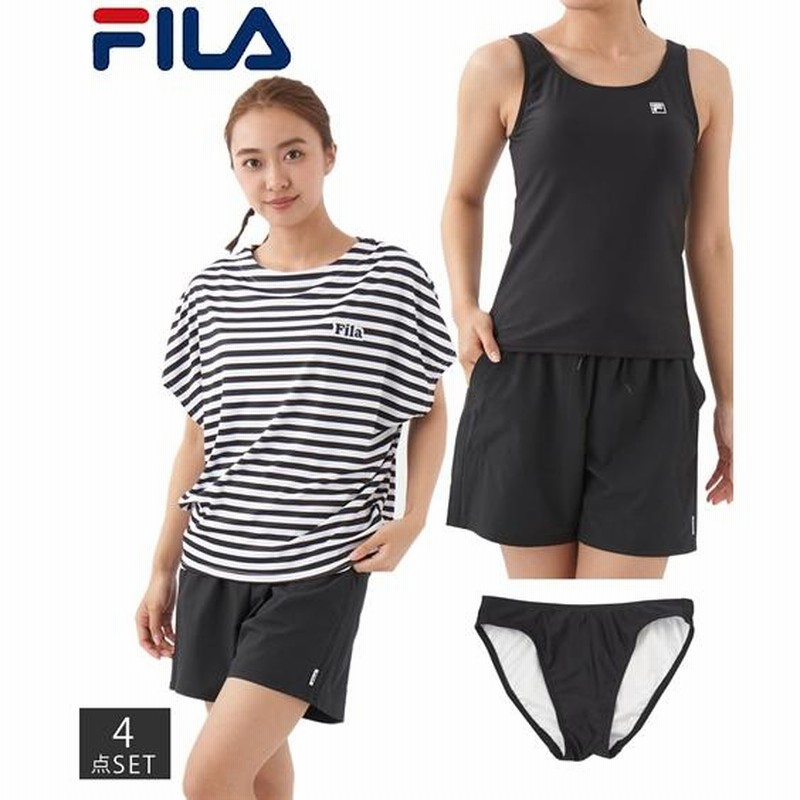 FILA 水着 レディース コクーン Tシャツ ＆ ボード ショーツ 付