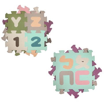 【PMU必美優】莫蘭迪系列巧拼教學款 英文數字+注音 (免費運送至1樓)