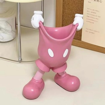 學生擺件眉筆筒置物架化妝刷毛筆桌面收納筆筒米奇創意臥室梳妝臺