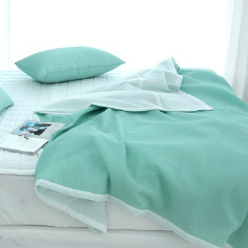 SCOHOme 心動夏季泡泡紗雙層涼被  S (150 x 200 cm)  心跳薄荷