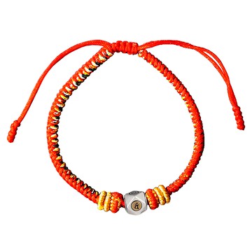 財神小舖 生肖本命佛 梵文五色線手鍊 925純銀  羊猴 大日如來  1個