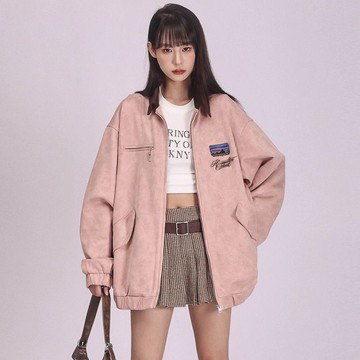 風衣夾克衫韓版百搭高級外套女刺繡休閒寬松外穿棒球服時尚潮流秋冬季