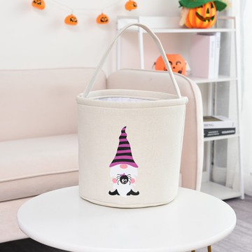 萬聖節糖果手提籃-蜘蛛-白色