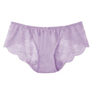 【玳蕾綺】全蕾絲低腰三角內褲 / 粉紫