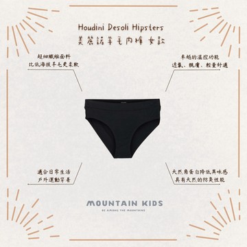 (山小孩）現貨，🇸🇪瑞典Houdini Desoli Hipsters 美麗諾羊毛內褲 女款