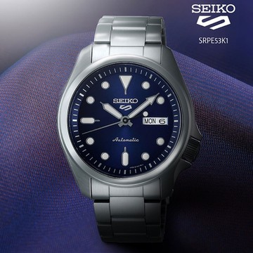 SEIKO 精工 5 Sports Cement 系列機械錶(4R36-08L0B/SRPE53K1) ˍSK040