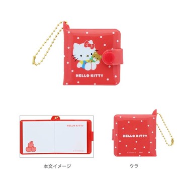 asdfkitty*KITTY泰迪熊 迷你便條紙本附吊鍊 吊飾 掛飾 鑰匙圈-日本正版商品