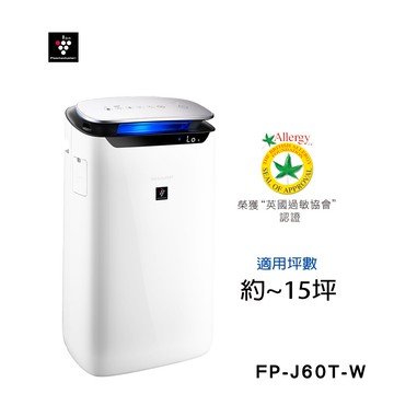 輜 福利品 SHARP 夏普 FP-J60T 自動除菌離子25000空氣清淨機 適用15坪