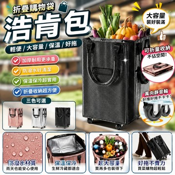 福滿庭優品🔥可登機🚀浩肯包 折疊購物袋 輪子購物袋 背包 可登機浩肯包 折疊旅行袋 折疊購物車 居家出門必備