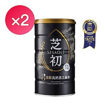 芝初 8倍細高鈣黑芝麻粉罐裝(380g)x2罐