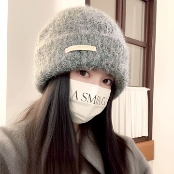 🆕新品上架💖【梨花瑪雅】💕韓系秋冬百搭毛線編織保暖堆堆帽(3色)