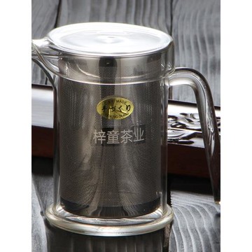 梓童紅茶泡茶杯不銹鋼過濾加厚玻璃泡茶器耐高溫綠茶茶具沖茶器