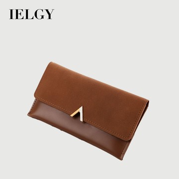 IELGY 女士啞光配色長款錢包