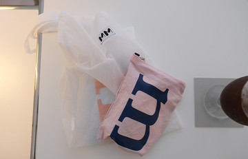 韓國品牌 MINMIN 經典收納小包/化妝包  - 莓果淡粉