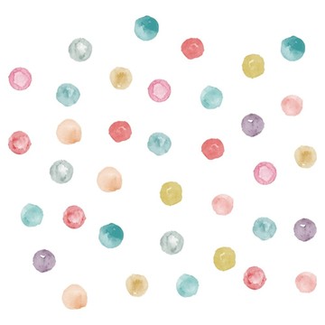 WA WALL ART 無痕設計壁貼 防水PVC 圓點 + 點點 + 派對 + 幾何 FX-F272 3張  30 x 20cm  多色