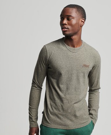 Superdry Men's Men's Organic Cotton Vintage Logo Embroidered Top Grey / Cinder Grit - Size: M