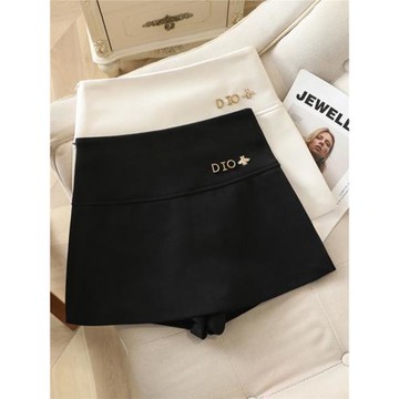 黑色開叉毛呢半身裙女2025春季新款高腰顯瘦小香風a字包臀短裙褲