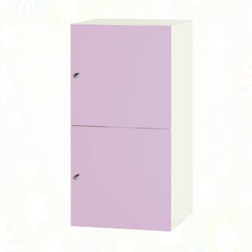 文創集-南亞塑鋼     艾格 南亞塑鋼1.3尺雙開門組合中高收納櫃-40.4x41.5x80.8cm免組