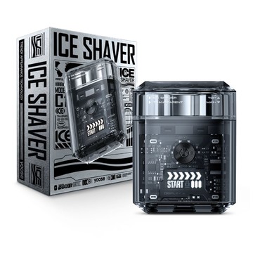 yoose 有色｜IICE 冰磚全透明隨身電動刮鬍刀 透明灰