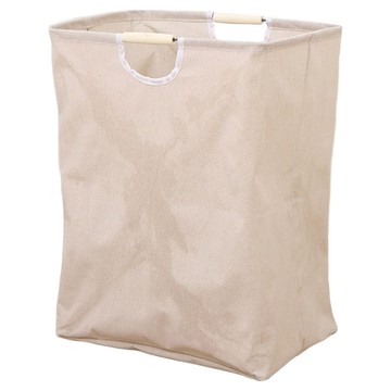 橡合杉 折疊手提布藝髒衣收納筐  米色  53 x 40 x 27cm