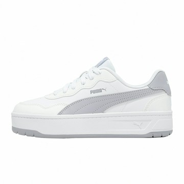 Puma 休閒鞋 Court Lally Skye 女鞋 白 灰 皮革 厚底 增高 400368-13