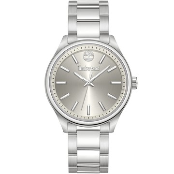 Timberland 天柏嵐 休閒時尚大三針鋼帶女錶-38mm/銀 TDWLG0030101
