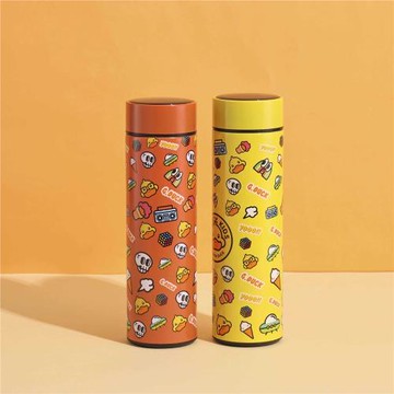 智能顯溫卡通小黃鴨304不銹鋼保溫杯簡約便攜防摔直杯泡茶水杯