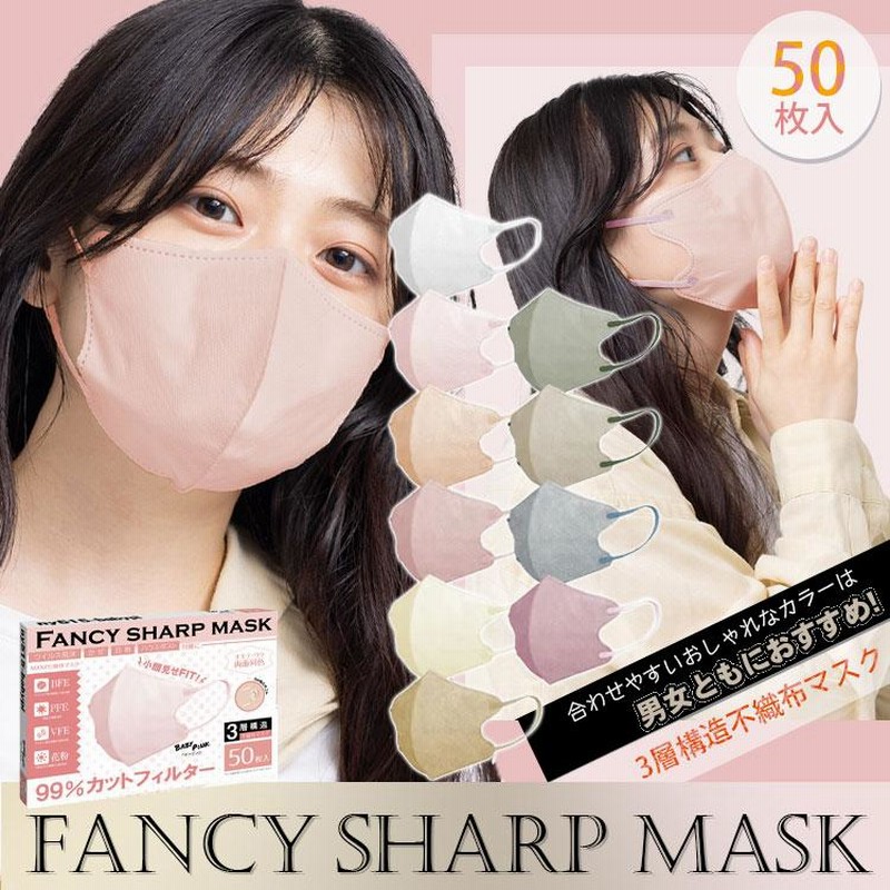 FANCY SHARP MASK 3D立体 小顔マス￼ク 10枚入×3セット - 救急