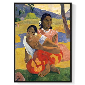 菠蘿選畫所 保羅・高更 你何時結婚?II AVAR4649B  59.4 x 42cm  黑色