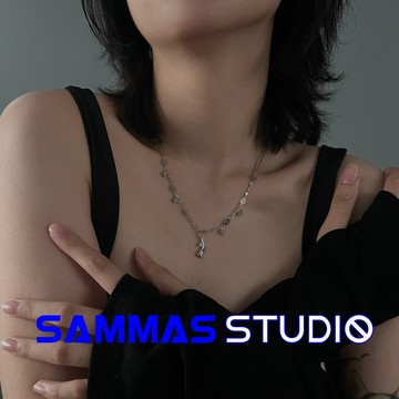 SAMMAS 限時下殺 新款玫瑰花項鍊小眾設計感高級鎖骨鍊氣質復古法式頸鍊溫柔