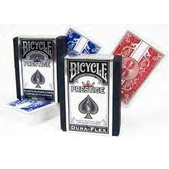 【USPCC 撲克】撲克牌BICYCLE Prestige(精裝版塑膠牌) 共紅、藍二色任選- S10311305
