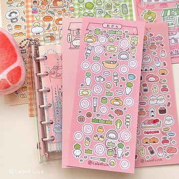 ❤NANI❤線條研究室  deco小元素貼紙 魚餅哈密瓜布丁原創裝飾貼紙咕卡手賬