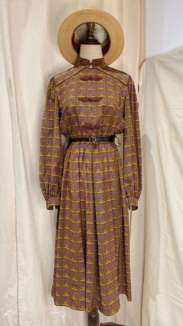 蘑菇老窗花古著洋裝