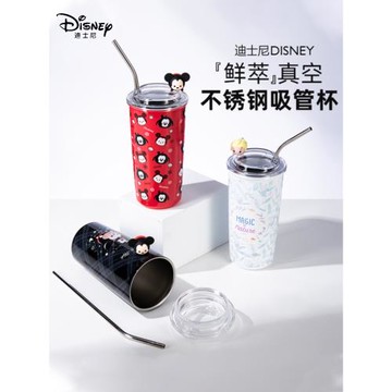 迪士尼吸管水杯女生保溫杯女士高顏值2025新款保冷生日禮物送閨蜜