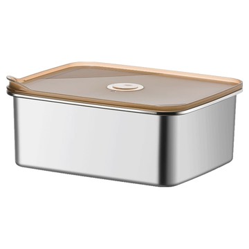 Rico 瑞可 MINI不銹鋼304可微波保鮮盒  DE17-1100S 19.7 x 12.3 x 9.2cm 本色 1100ml  1個