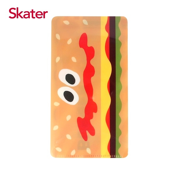 Skater x BURGER CONX 成人口罩收納夾-漢堡/尺寸:約11.5x21cm(摺疊時)