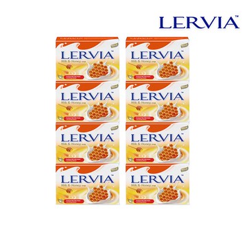 印尼 Lervia 牛奶嫩膚皂 - 蜂蜜保濕90gX8入_廠商直送