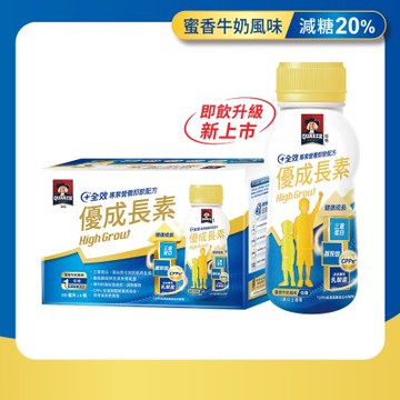 【QUAKER 桂格】優成長素即飲配方235mlx6入/盒蜜香牛奶風味 低糖配方(每天2份9成有感。生長曲線攀升)