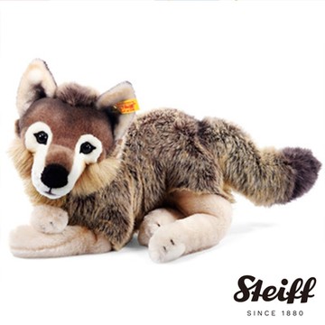 STEIFF德國金耳釦泰迪熊 Snorry Dangling Wolf 動物王國_黃標