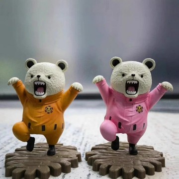 海賊 奶兇 功夫熊 站姿 貝波熊 Q版 兩色  公仔 擺件
