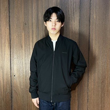 美國百分百【全新真品】Calvin Klein 防風外套 立領 CK 風衣外套 logo 夾克 黑色 CQ71