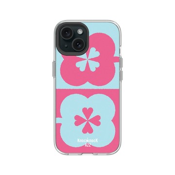iPhone 15 Clear 透明 - Knock Knock A2Z - 陰和陽和花和愛心