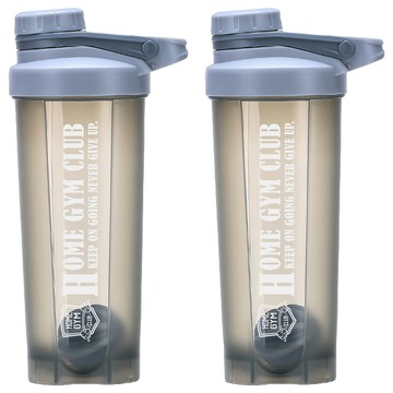 HOME GYM CLUB 居家健身 奶昔搖搖杯 700ml 灰色 運動蛋白粉攪拌杯  2個
