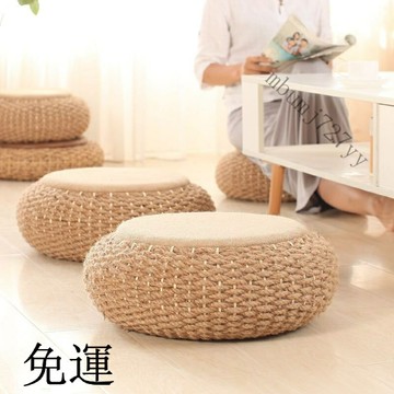 工廠現貨 免運 含發票 麻編蒲團 日式榻榻米坐墊 地上草編坐墩 打坐墊子 拜佛禪修墊 日式榻榻米 蒲團墊 坐墊