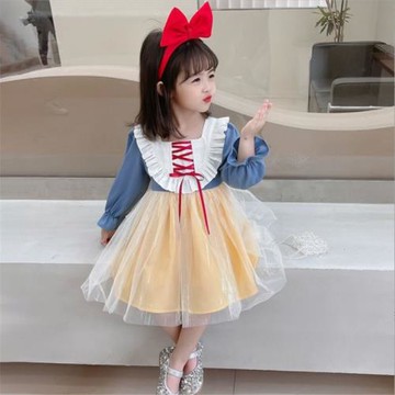 女童秋裝愛莎連衣裙冰雪奇緣公主裙蓬蓬紗裙子寶寶周歲禮服表演服