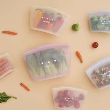 MOYUUM 韓國 站立式白金矽膠三層密封袋3入組-多款可選