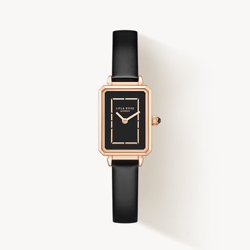 Lola Rose Ms. Lola 系列女士黑瑪瑙皮革手錶 LR2133 玫瑰金
