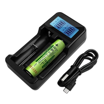 Panasonic 松下國際 NCR18650GA 3300mAh認證版凸頭10A動力鋰電池+LCD液晶雙槽充電器