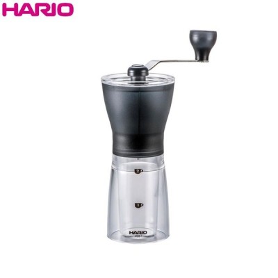 ハリオ ＨＡＲＩＯ　コーヒーミル・セラミックスリム １〜２杯用　コーヒー粉２４ｇ　透明ブラック